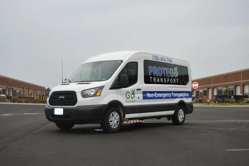 Protego Transport wheelchair-accessible vehicle providing door-through-door dialysis transportation in Fairfax, Virginia